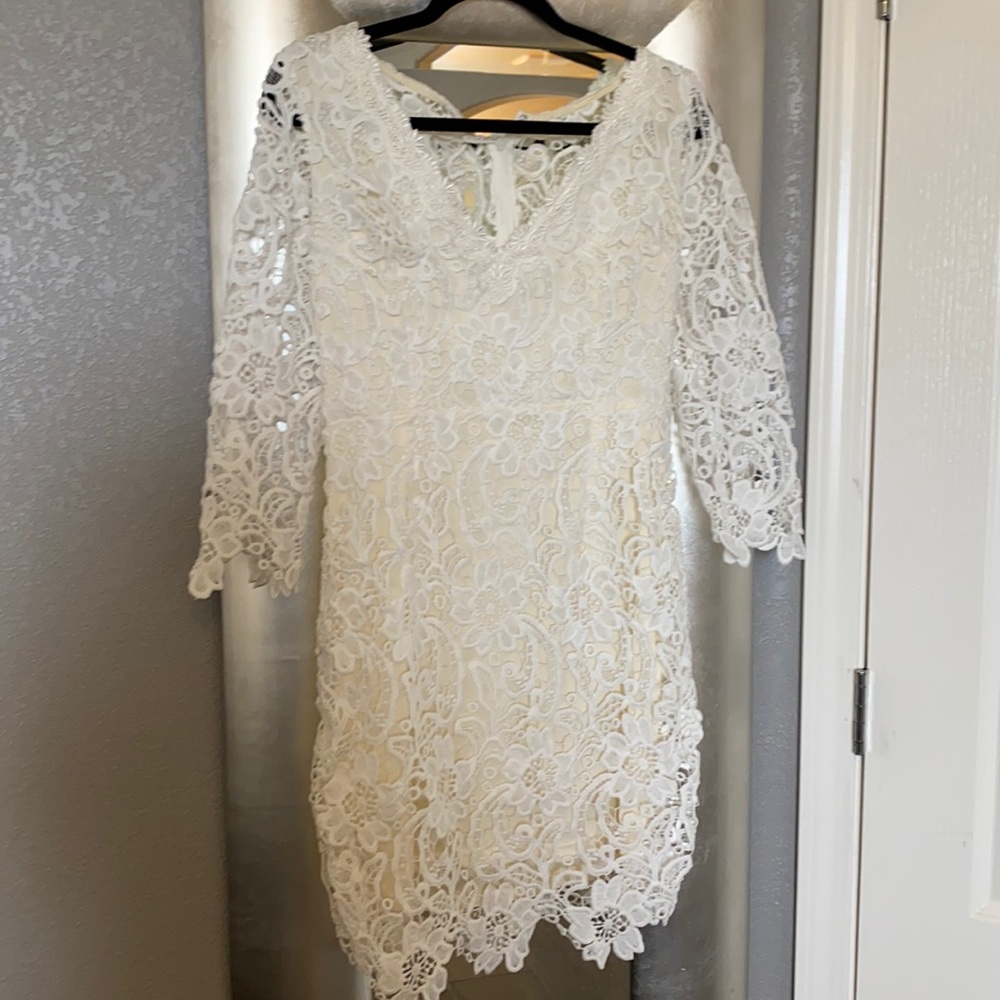 White lace dress